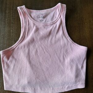 Wild Fable Light Pink Ribbed Crop Top